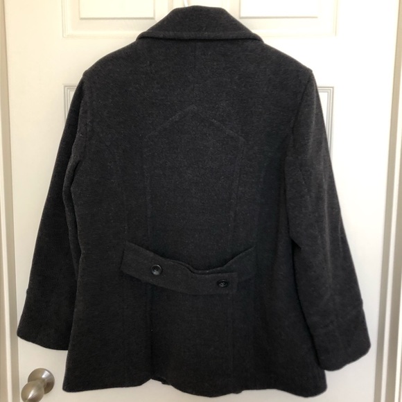 St. John’s Bay Pea Coat shortened sleeves - Picture 2 of 10